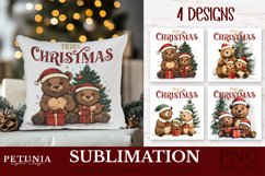 Christmas pillow png design being used as a trending Christmas Pillow Case Sublimation print