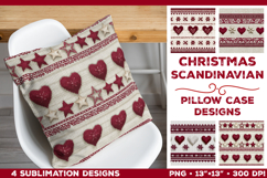 Scandinavian Christmas Pillowcase Sublimation Designs Bundle Product Image 3