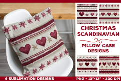 Scandinavian Christmas Pillowcase Sublimation Designs Bundle Product Image 6