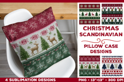 Scandinavian Christmas Pillowcase Sublimation Designs Bundle Product Image 8