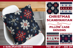 Scandinavian Christmas Pillowcase Sublimation Designs Bundle Product Image 9