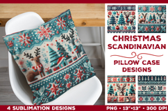 Scandinavian Christmas Pillowcase Sublimation Designs Bundle Product Image 11