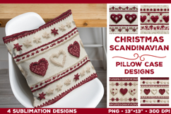 Scandinavian Christmas Pillowcase Sublimation Designs Bundle Product Image 4