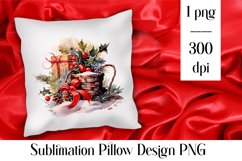 Watercolor flowers buket Clipart | Christmas Sublimation Product Image 1