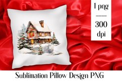 Watercolor Hause Clipart| Christmas Sublimation Product Image 1