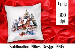Watercolor Hause Clipart| Christmas Sublimation Product Image 1