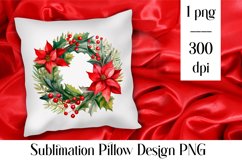 Watercolor flowers wreat Clipart| Christmas Sublimation Product Image 1