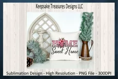 Home Sweet Home Christmas PNG, Sublimation Pink Christmas Product Image 2