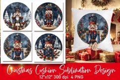 Christmas Pillow Sublimation PNG | Cushion Design Product Image 1