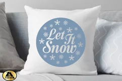 Let It Snow SVG Christmas Ornament SVG Farmhouse Door Sign Product Image 3