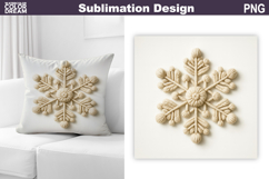 Snowflake Sublimation | Snowflake Knitted Winter Pillow Product Image 1