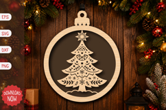 Christmas Pine Tree Ornament SVG Product Image 1