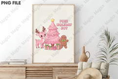 Christmas Pink Holiday Joy PNG Product Image 3