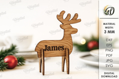Christmas Place Name Stands Bundle Lasercut. Stand Decor SVG Product Image 13