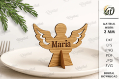 Christmas Place Name Stands Bundle Lasercut. Stand Decor SVG Product Image 6