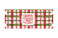 christmas plaid coffee mug sublimation wrap glass mug wrap svg presized for 11oz and 15oz glass mug are sublimation files
