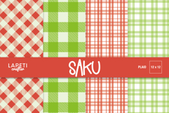 Traditional Christmas plaid papers for memory keeping projects