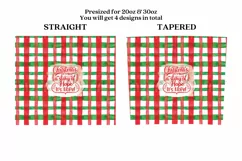 christmas plaid skinny tumbler sublimation wrap with high resolution and transparant background are for 20oz and 30oz skinny tumbler