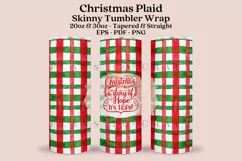 christmas plaid skinny tumbler sublimation wrap with high resolution and transparant background are for 20oz and 30oz skinny tumbler