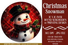 Christmas Wind Spinner, Christmas Snowman Round Image, r1 Product Image 1