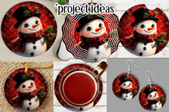 Christmas Wind Spinner, Christmas Snowman Round Image, r1 Product Image 3