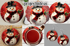 Christmas Wind Spinner, Christmas Snowman Round Image, r2 Product Image 3