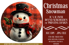 Christmas Wind Spinner, Christmas Snowman Round Image, r3 Product Image 1