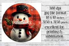 Christmas Wind Spinner, Christmas Snowman Round Image, r3 Product Image 2