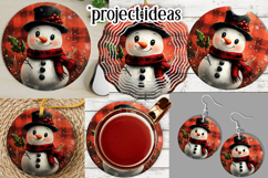 Christmas Wind Spinner, Christmas Snowman Round Image, r3 Product Image 3