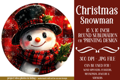 Christmas Wind Spinner, Christmas Snowman Round Image, r4 Product Image 1