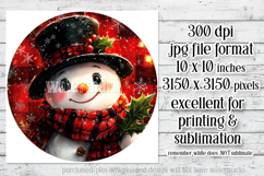 Christmas Wind Spinner, Christmas Snowman Round Image, r4 Product Image 2
