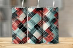 Christmas Plaid Tumbler Sublimation Wrap PNG Product Image 1