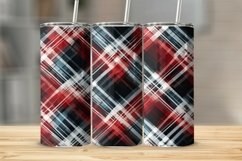 Christmas Plaid Tumbler Sublimation Wrap PNG Product Image 1
