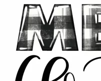 Merry Christmas | Buffalo Plaid Png | Black and White Product Image 8