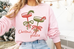 Christmas Please PNG, Retro Festive Cocktail Digital Art Product Image 3