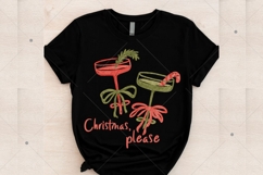 Christmas Please PNG, Retro Festive Cocktail Digital Art Product Image 6