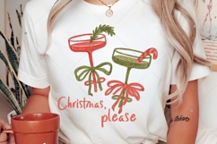 Christmas Please PNG, Retro Festive Cocktail Digital Art Product Image 2