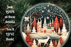 Christmas Ornaments Sublimation Bundle / Round Christmas PNG Product Image 3