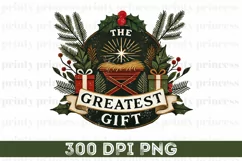 The Greatest Gift PNG, Manger Scene Download Product Image 4