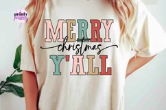 Merry Christmas SVG, REtro Christmas PNG, Cut File Product Image 2