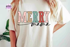 Merry Mama, Christmas SVG, Retro Christmas PNG, Product Image 2