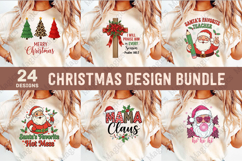Christmas PNG Sublimation Design Bundle, Retro Christmas PNG Product Image 1