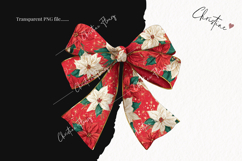 Poinsettia Bow Clipart | Christmas PNG Product Image 2