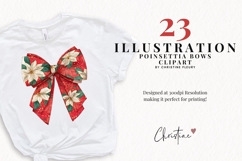Poinsettia Bows Clipart Bundle Product Image 2