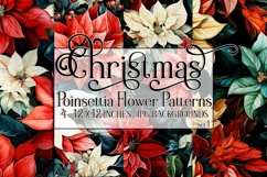 Christmas Backgrounds, Christmas Poinsettia Flower Patterns Product Image 1