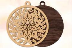 Christmas Poinsettia Laser Cut SVG Product Image 2