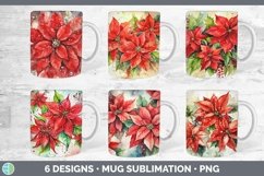Bundle of six Watercolor Christmas Mug Wrap designs.
