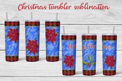 Christmas tumbler sublimation | Christmas poinsettia PNG Product Image 1