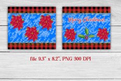 Christmas tumbler sublimation | Christmas poinsettia PNG Product Image 2