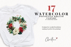 Poinsettia Wreath Clipart Bundle Product Image 2